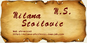 Milana Stoilović vizit kartica